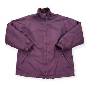 LL Bean Jacket‎ Women's Small Purple Insulated Fleece Lined Outdoors Hiking Gorp